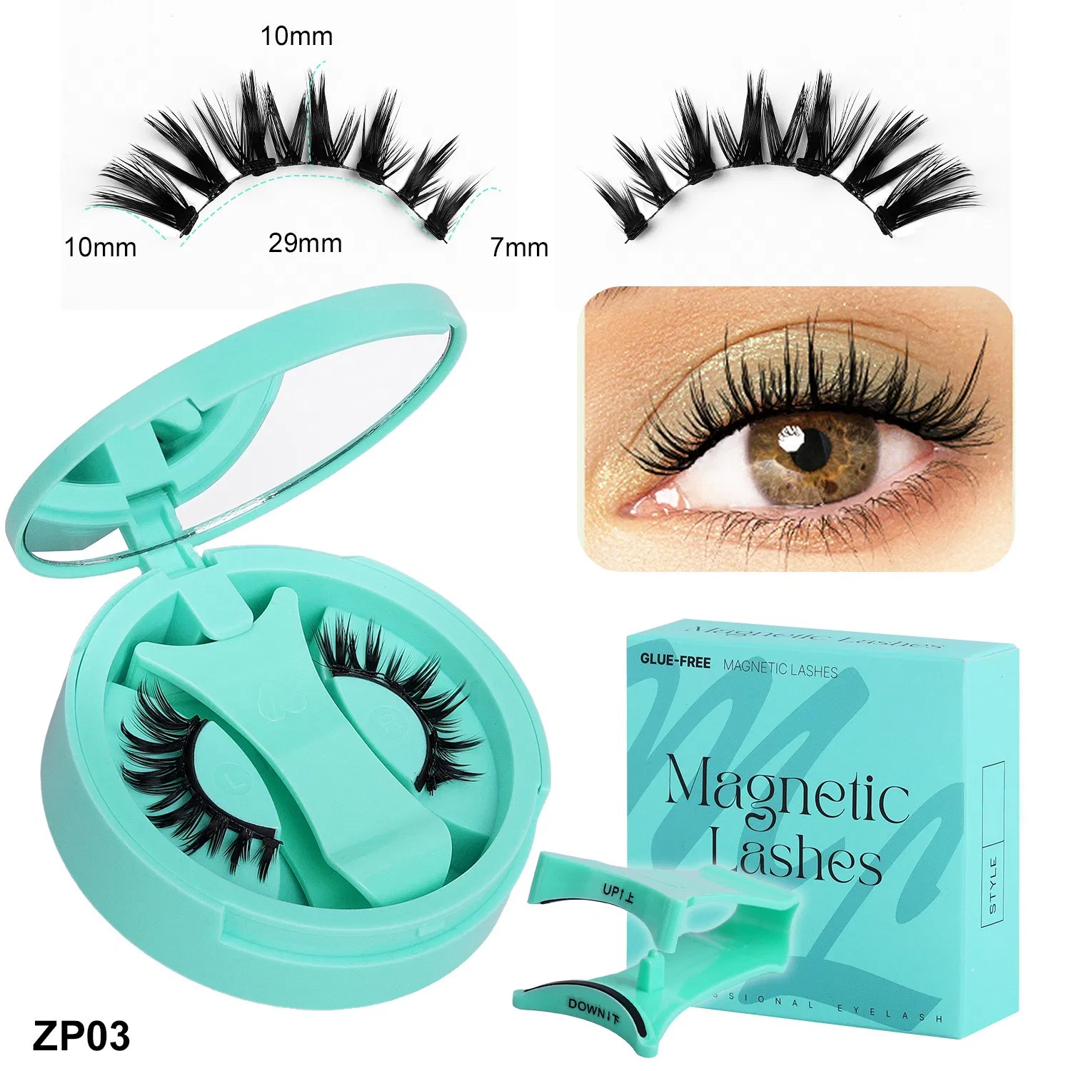 Natural Look Reusable Magnetic Eyelash with Magnetic Applicator
