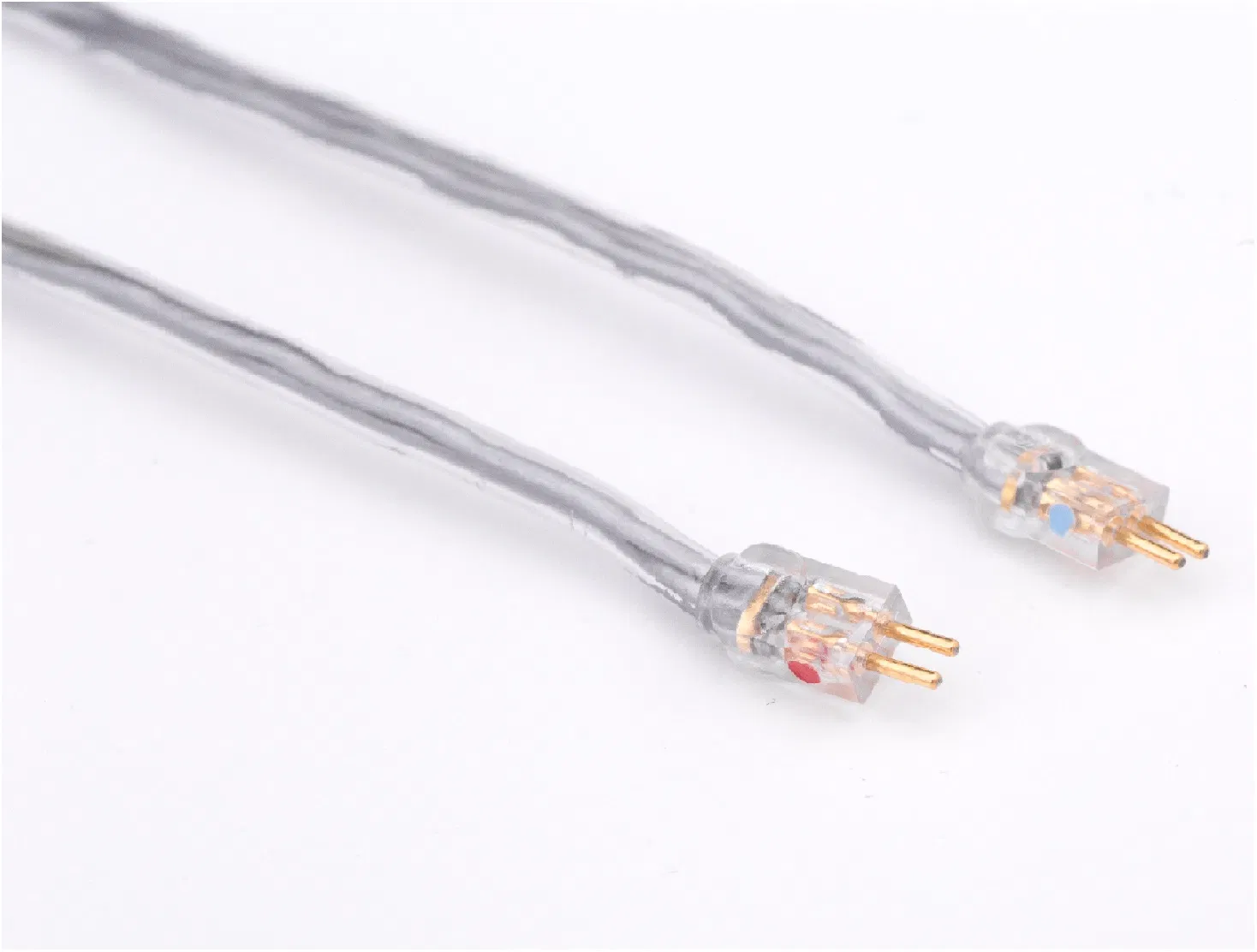 High Quality 2pin Iem Grey Wired Earphone Cable