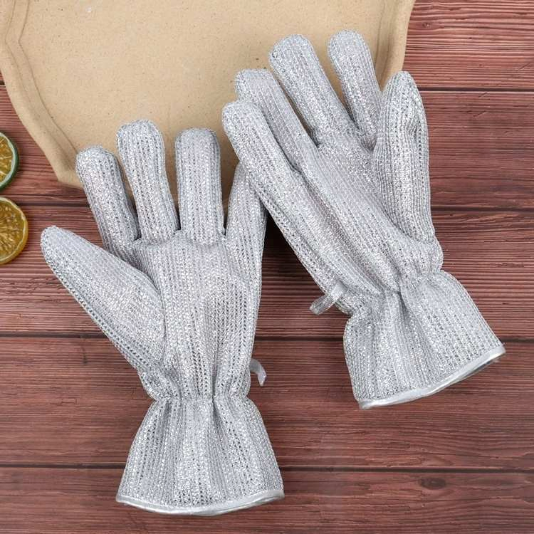 Silver Insulated Waterproof Wear-Resistant and Heat-Resistant Steel Wire Gloves