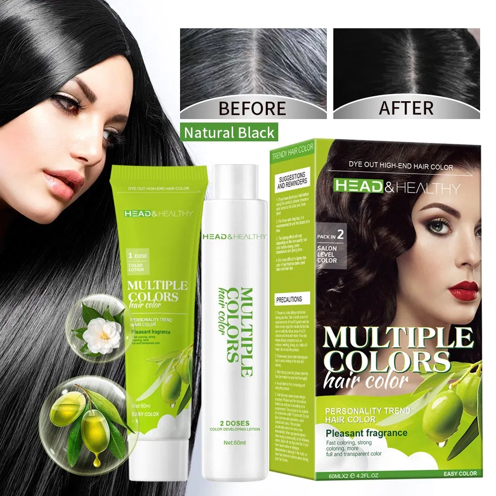 Shihuanuo PRO Permanent Hair Color Cream Natural Shade Chart Peroxide Dye