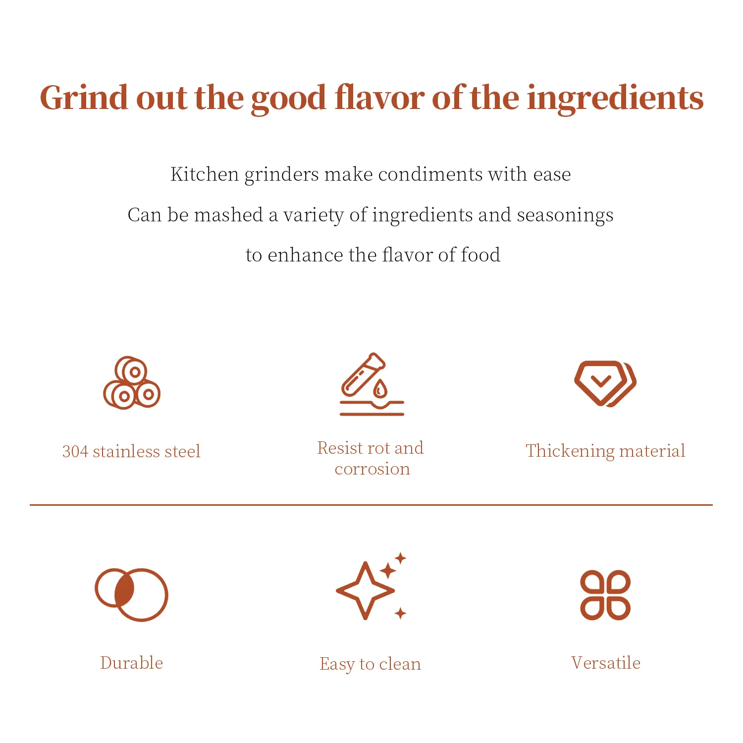 10cm 304 Stainless Steel Drum Garlic Crusher Hand Grind