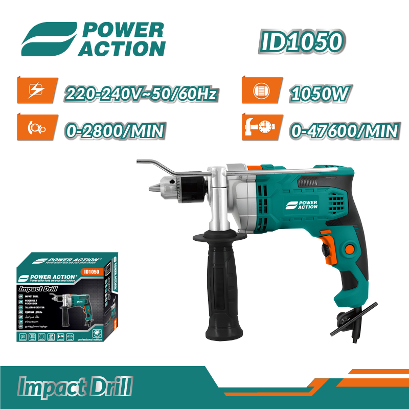 1050W Electric Hand Hold Power Tool Impact Rotary Hammer Drill with Aluminum Head Shell