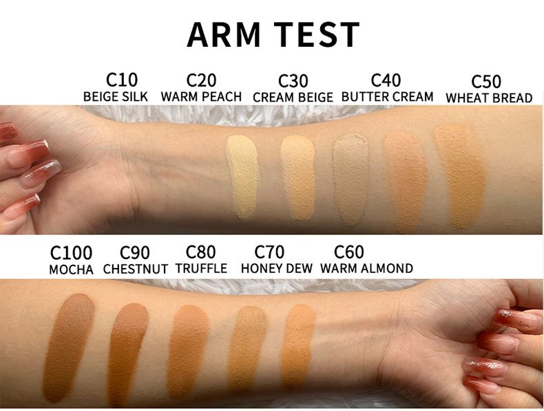 Waterproof Full Coverage Vegan Duo-End Bronzer Makeup Foundation Contour Stick with Brush