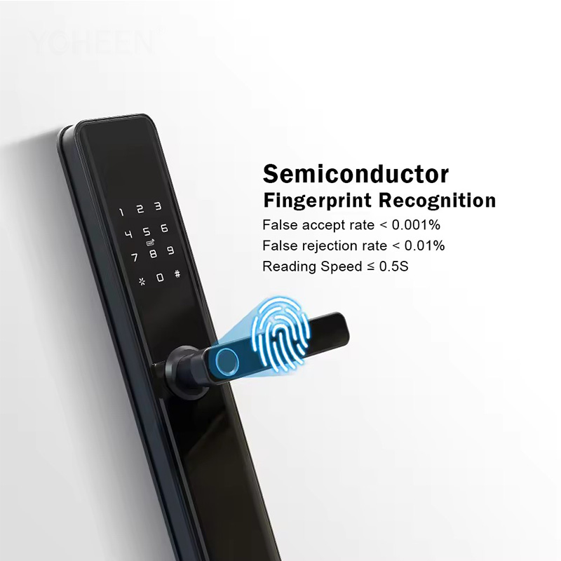 RFID Card Unlock Tuya Smart Cylinder WiFi Door Lock with Fingerprint