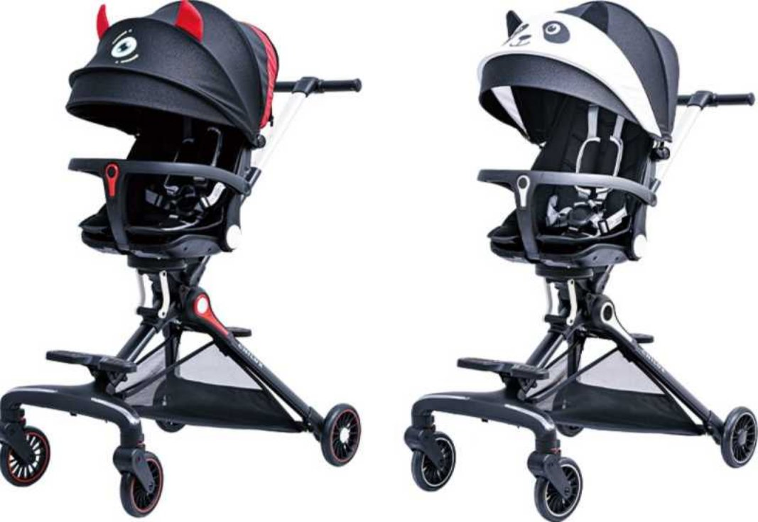 Fully Closed Canopy Elastic Fabric Aluminum Frame Baby Stroller