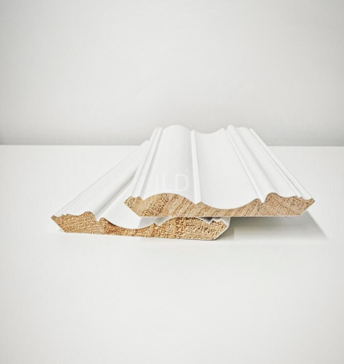 Factory White Primed Pine Wood MDF Painted Ceiling Mouldings Decorative Wood
