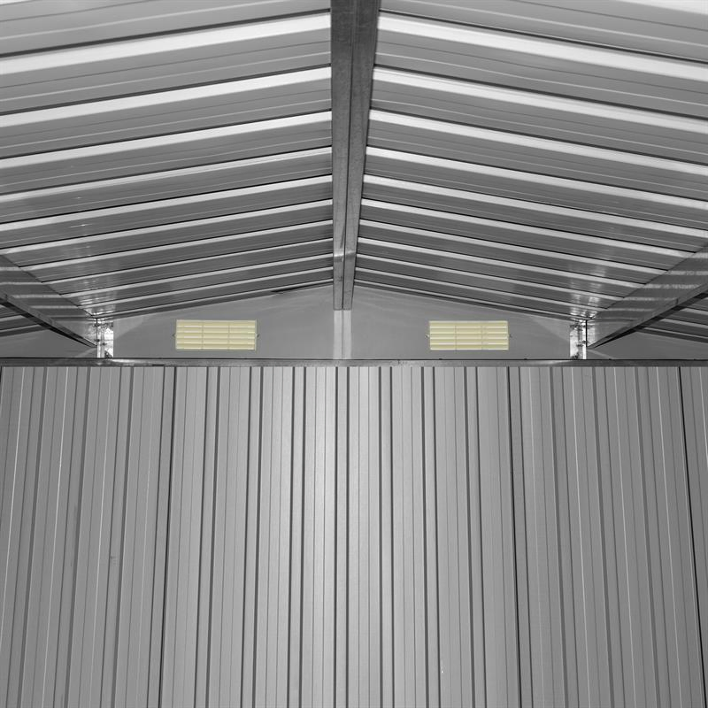 Durable Large Spire Metal Garden Shed with Galvanized Steel Structure