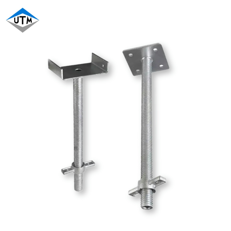 Wholesale Price OEM Galvanized Q235 Steel Adjustable Screw Base Jack and U Head Jack Scaffolding Base Jack for Ringlock / Cuplock Scaffold