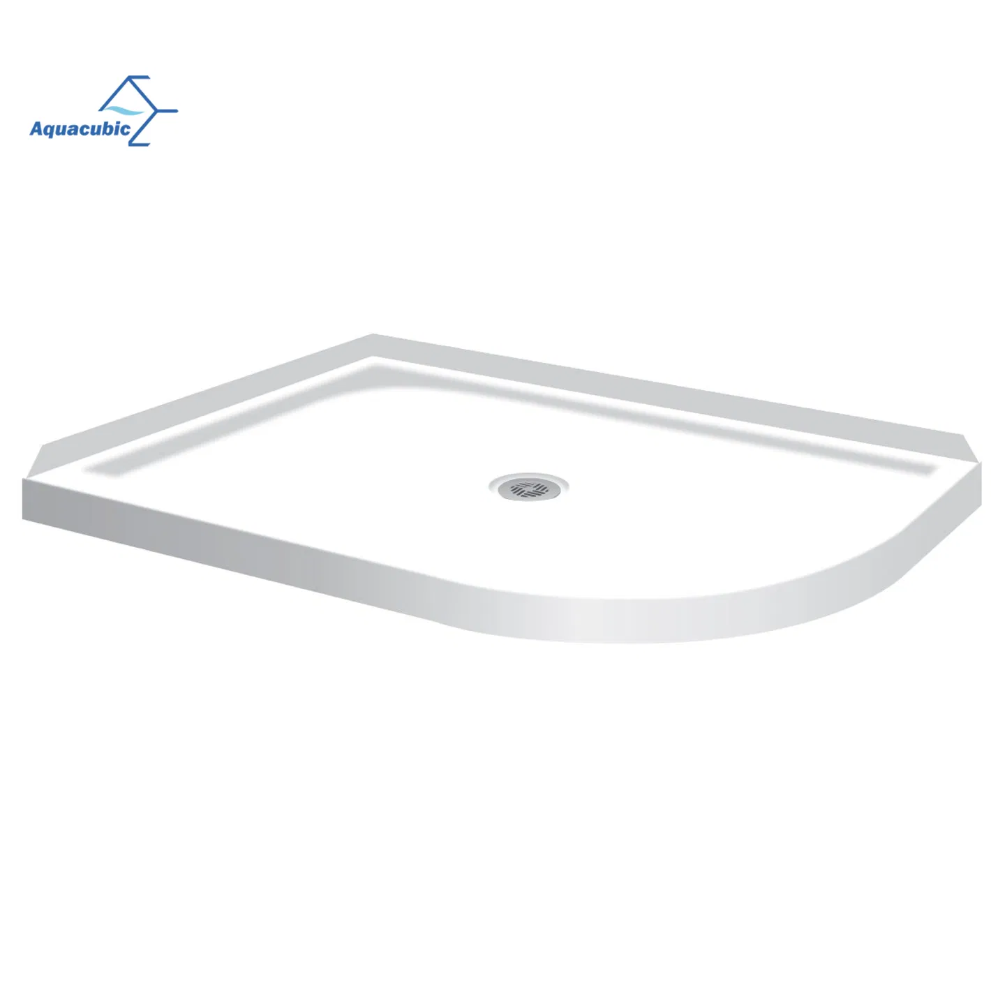 Auqacubic Square ABS Resin Shower Tray Shower Base Portable Pan Floor Fiberglass Shower Tray