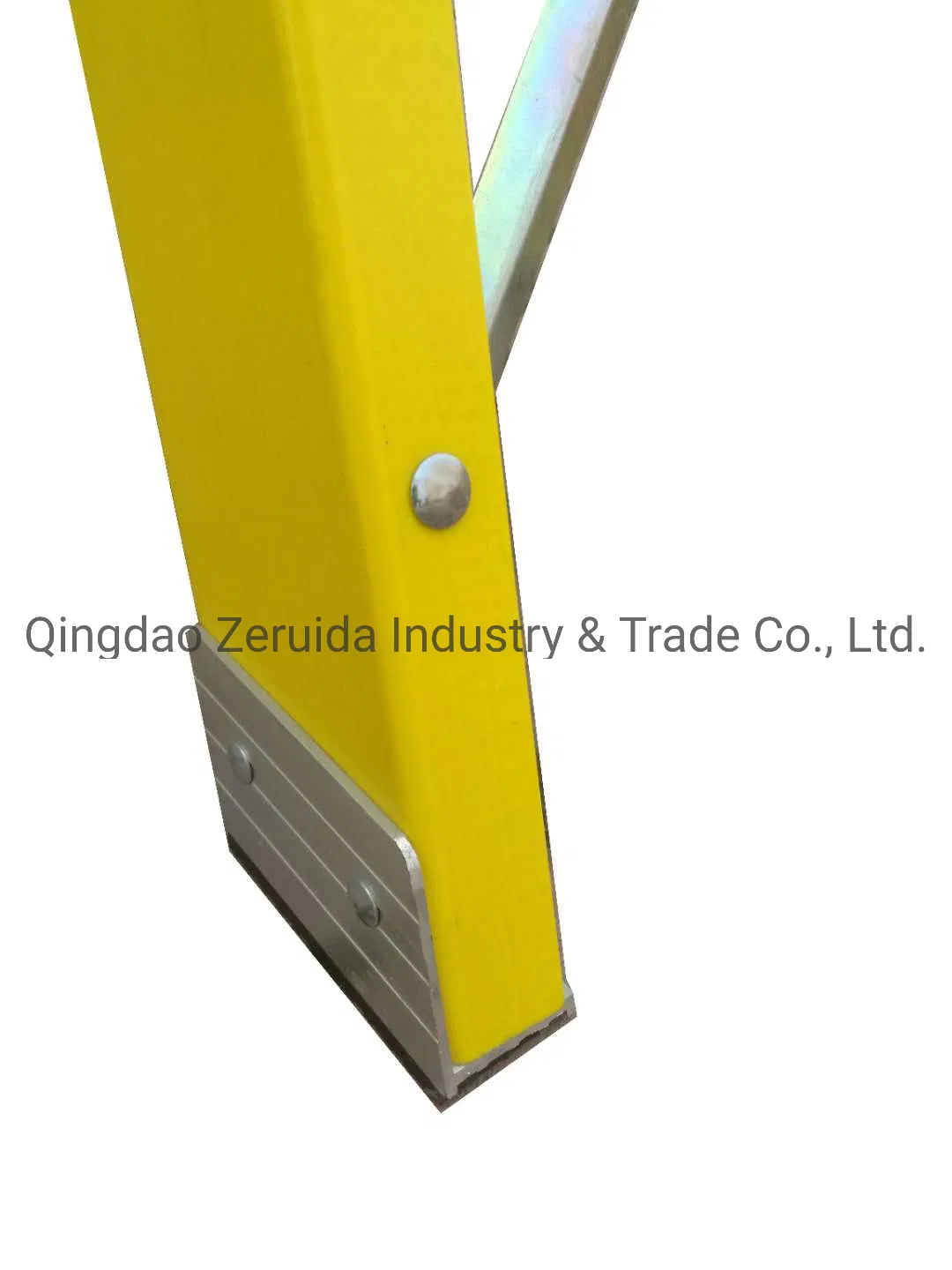 En131, ANSI Safety Standard High-Quality Yellow Fiberglass Folding Ladder with Slip-Resistant Rungs