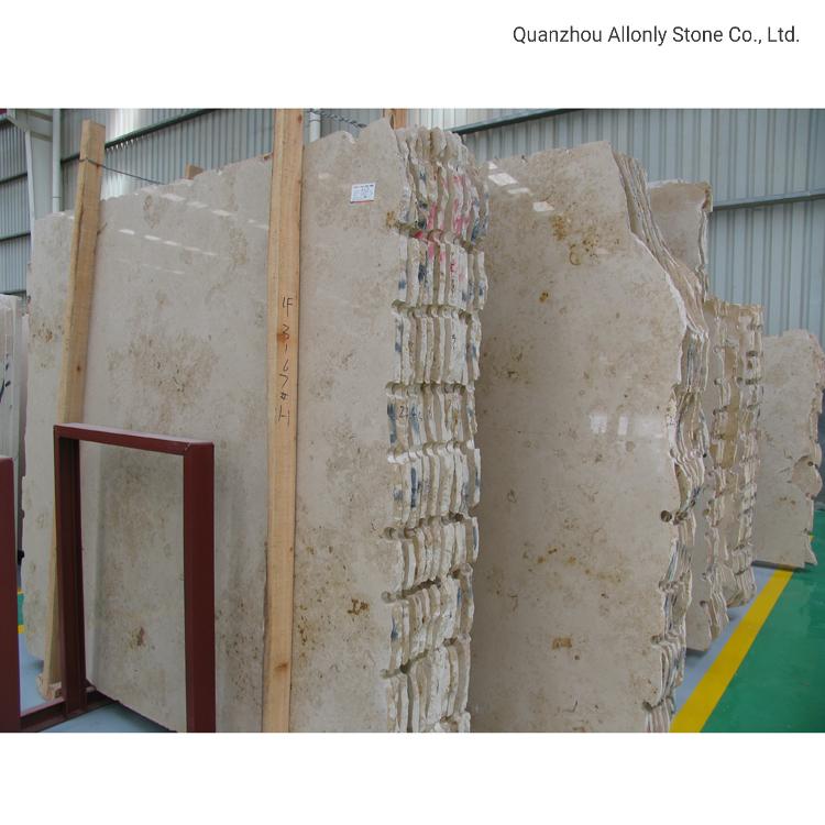 Natural Limestone Honed Surface Exterior Stone Slab for Wall Cladding and Floor Paving