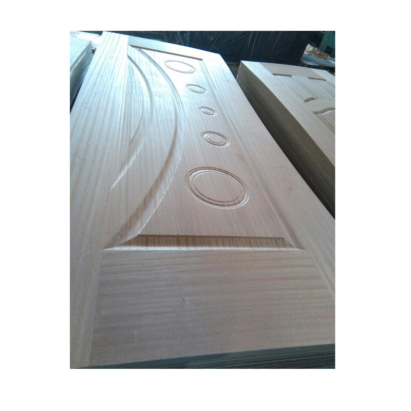 Natural Wood Red Oak Veneer HDF Door Skin From Linyi