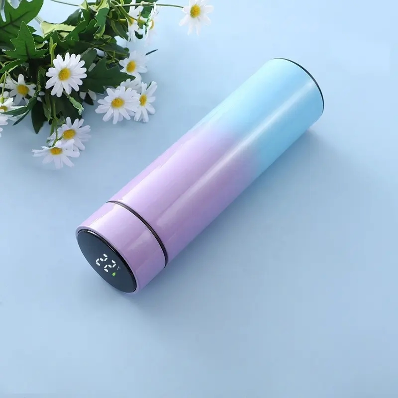 500ml Digital Temperature Display Coffee Tea Travel Tumbler LED Vacuum Flask