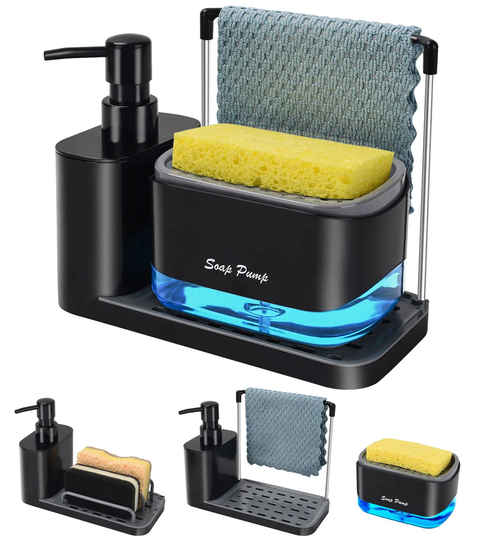 Дозатор для мыла и губки с подносом