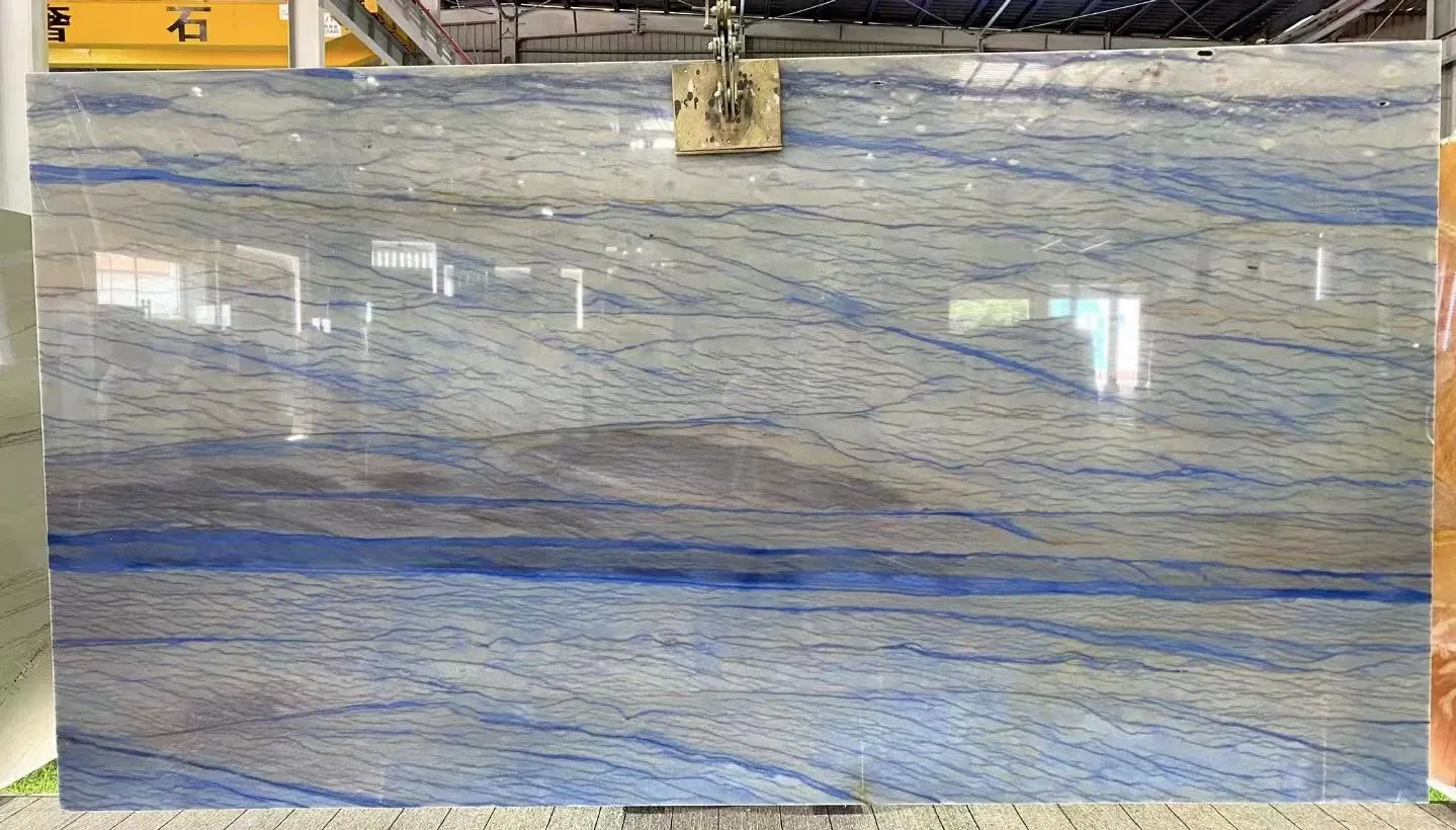 Crystal Marble Slabs Brazilian Blue Marble Tiles Project Home Decoration