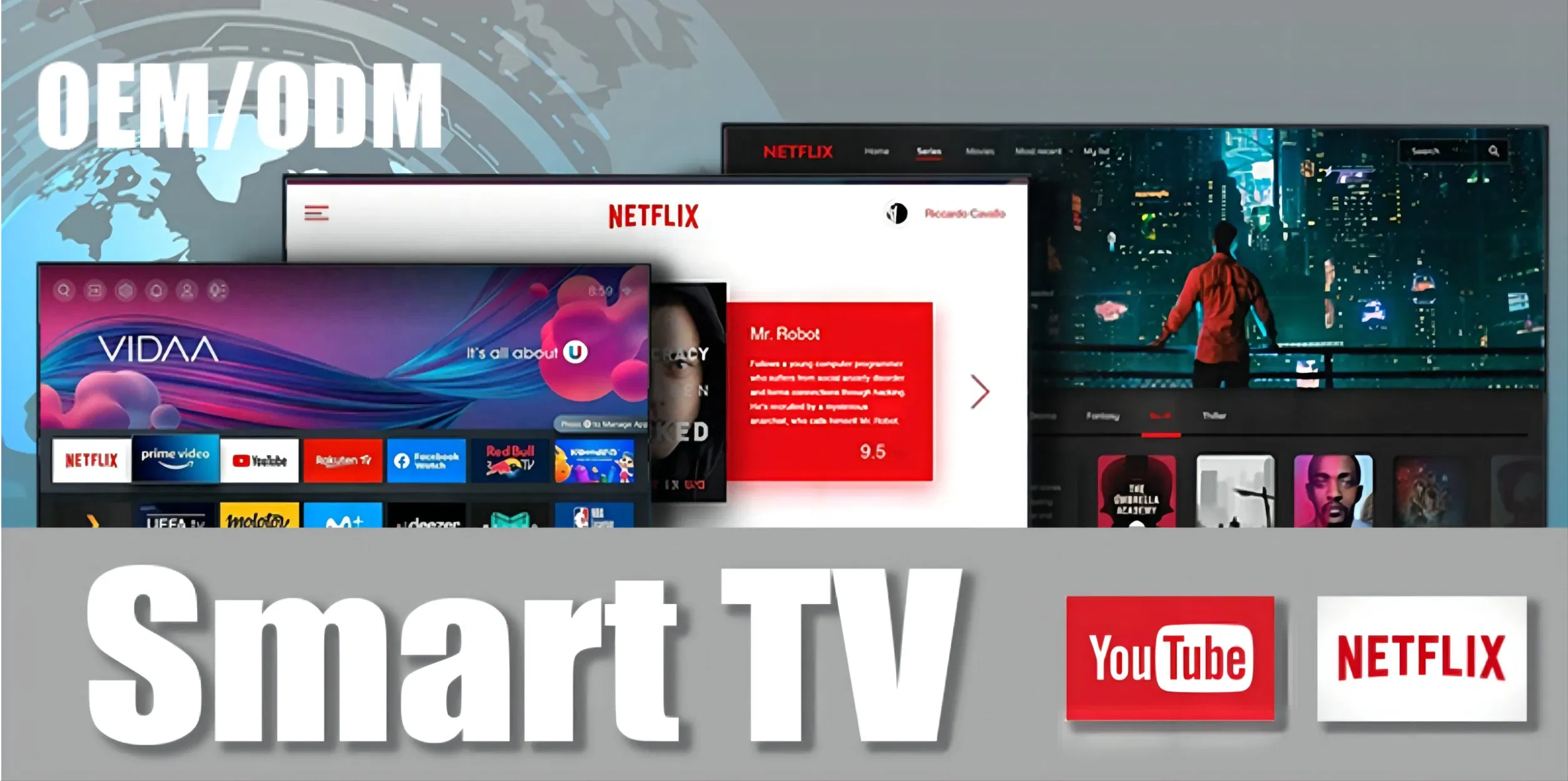 New Technology Blue-Tooth TV Flat Screen 4K LED Smart Television 65 Inch Smart OLED TV with Voice Remote Control