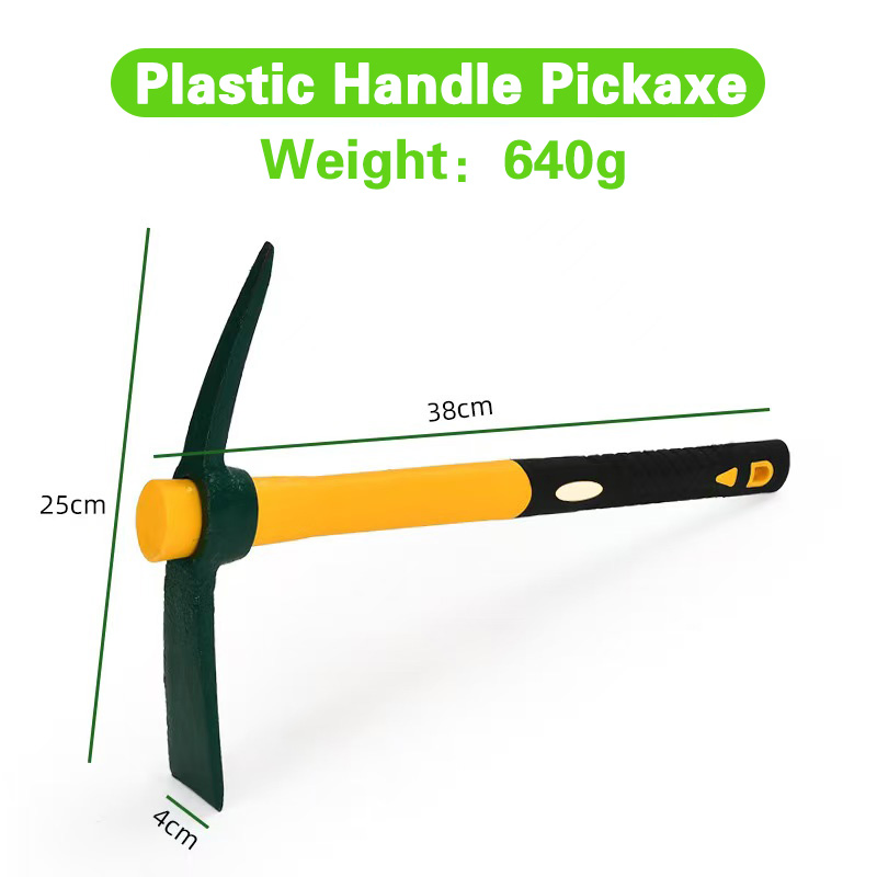 Forging Steel Outdoor Camping Pickaxe Plastic Handle Garden Small Pickaxe