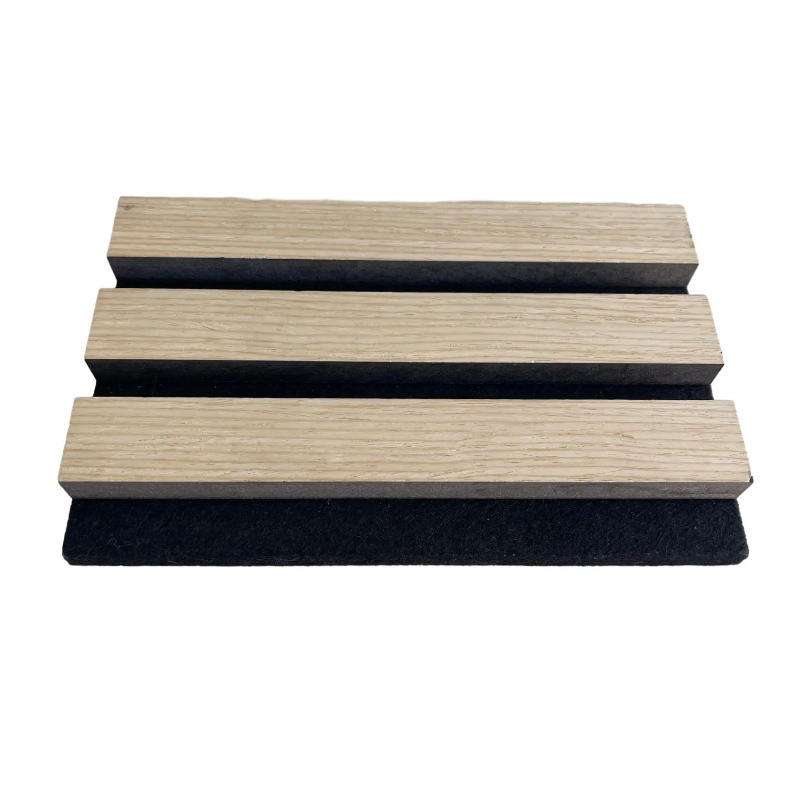 Wood Wall Panel Absorbing Panel Pet Felt and Acoustic Slat Panel for Theater Room and Studio