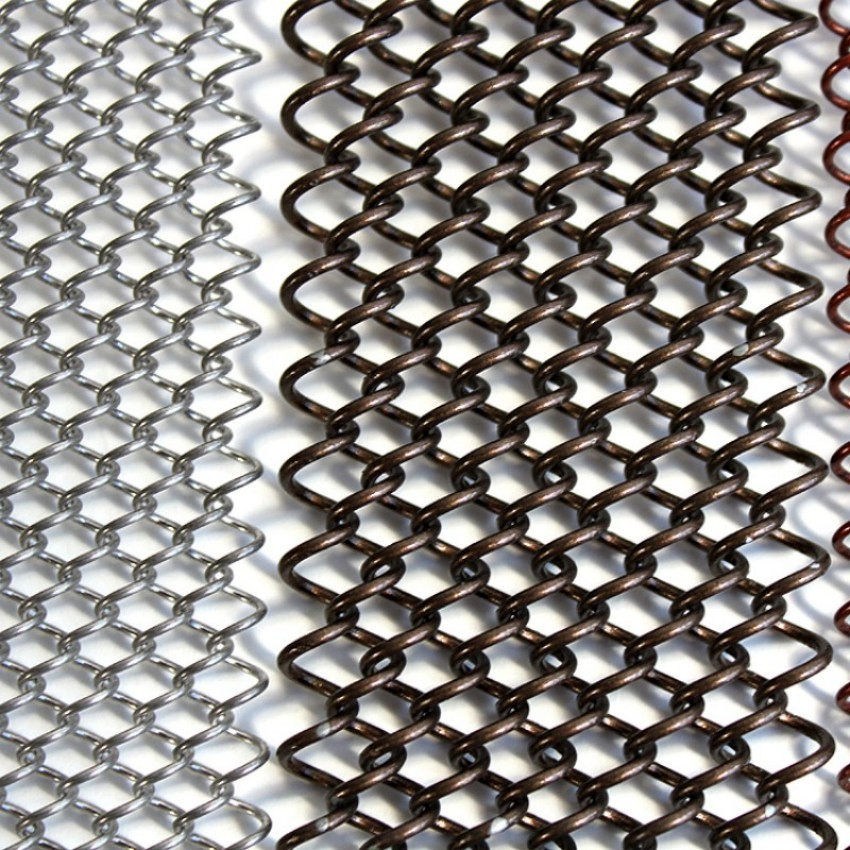 Metal Coil Mesh Drapery Stainless Steel Decorative Curtain for Interior Partition Ceiling Hanging and Salon Design
