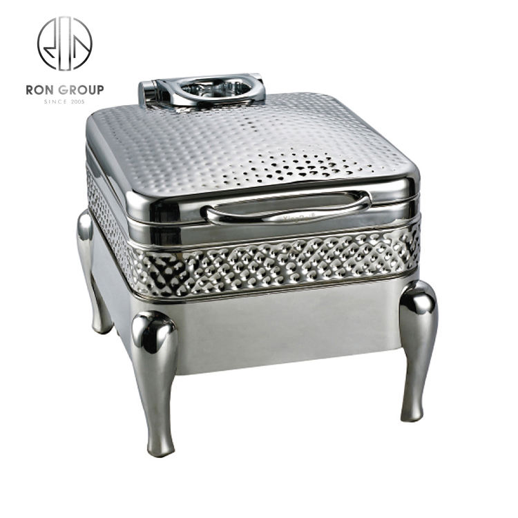 Hotel Restaurant Catering Luxury Electric Buffet Stainless Steal Gold Food Warmer Chafing Dish for Commercial Use