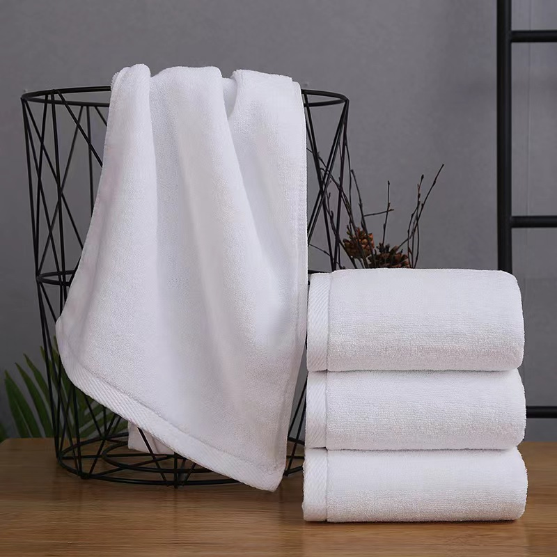 Custom Hotel Five Star Quality Linen Bath 100% Cotton Face Hand Towel