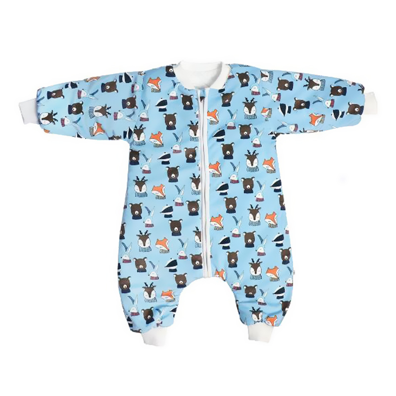 Long-Sleeve Soft Baby Sleeping Bag with Patterns for Calm Bedtime