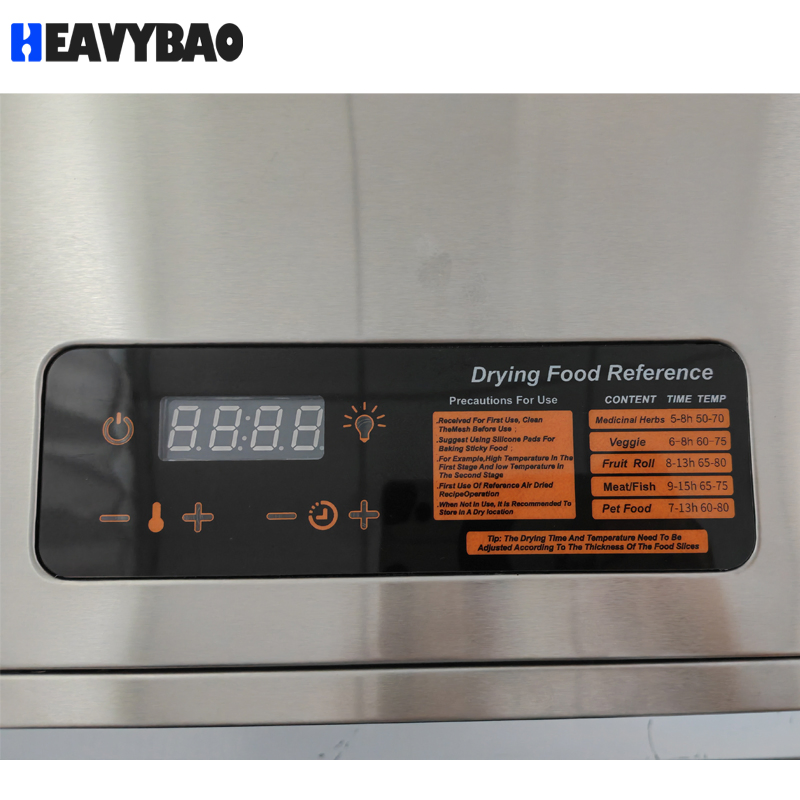 Heavybao Wholesale Smart Touch Screen Food Meat Fruit Vegetable Dehydrator Deshidratador