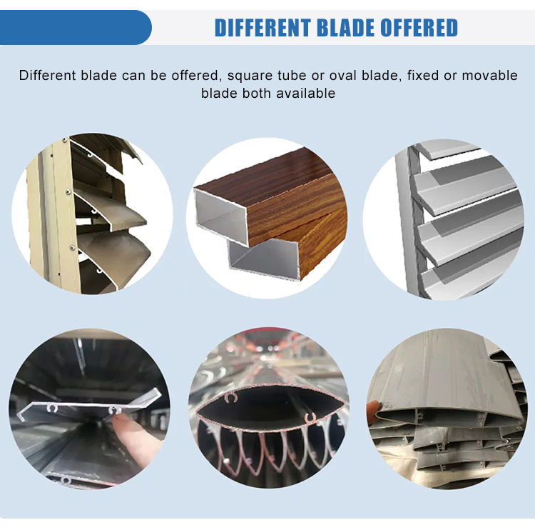 Aluminum Security Roller Shutters Glass Louvre Window Aluminum Bermuda Shutters Exterior Fixed Louver Shutters