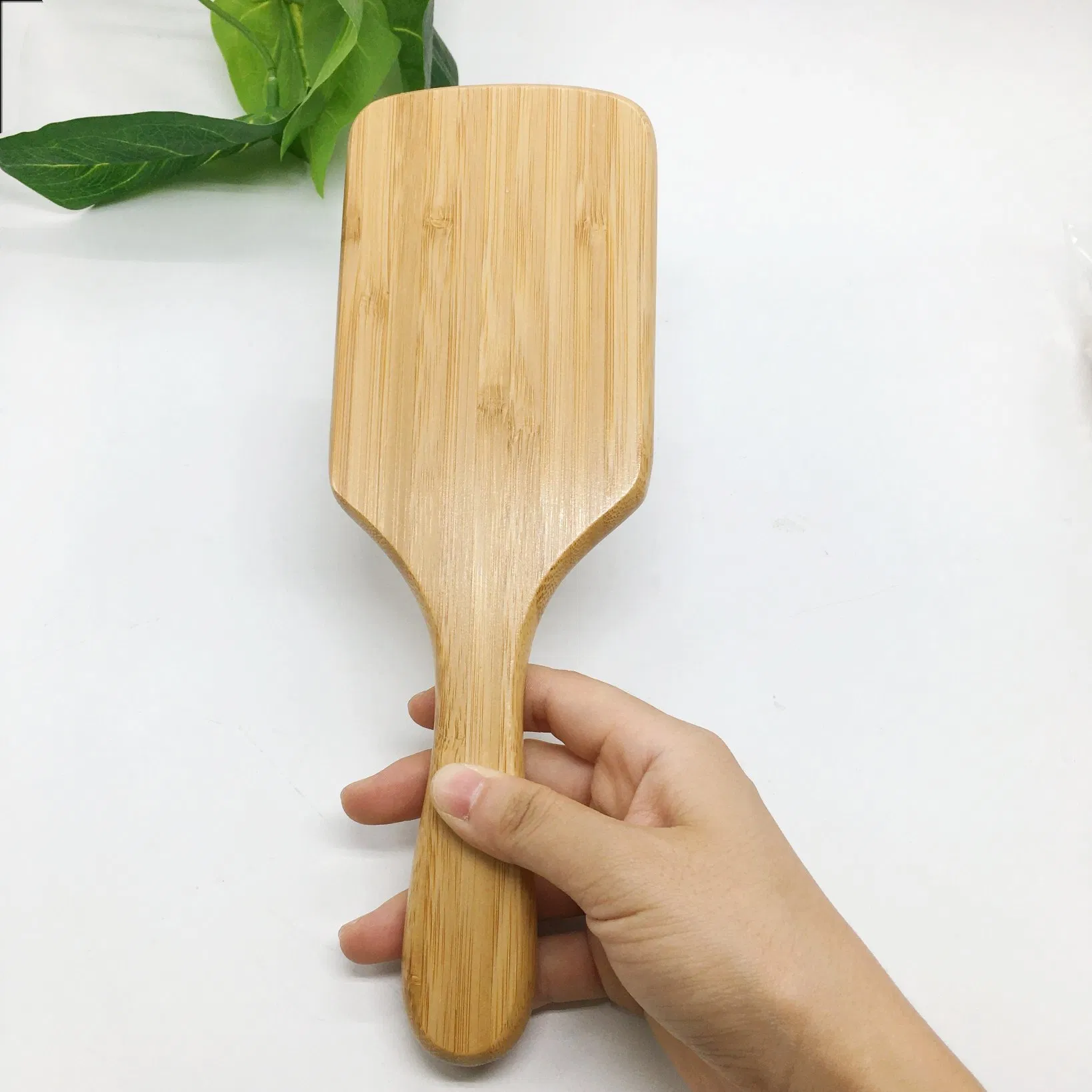 Personalized Beauty Care Bamboo Paddle Anti-Static Massage Hair Brush