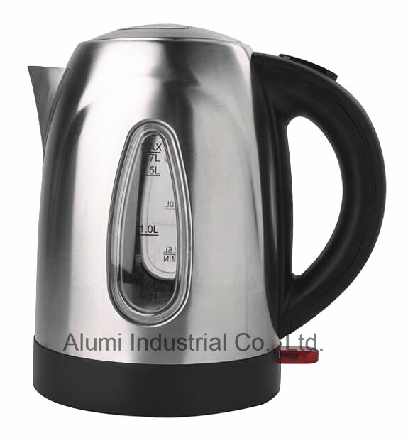 Stainless Steel Electric Kettle Water Level Window 1.7 1.8L