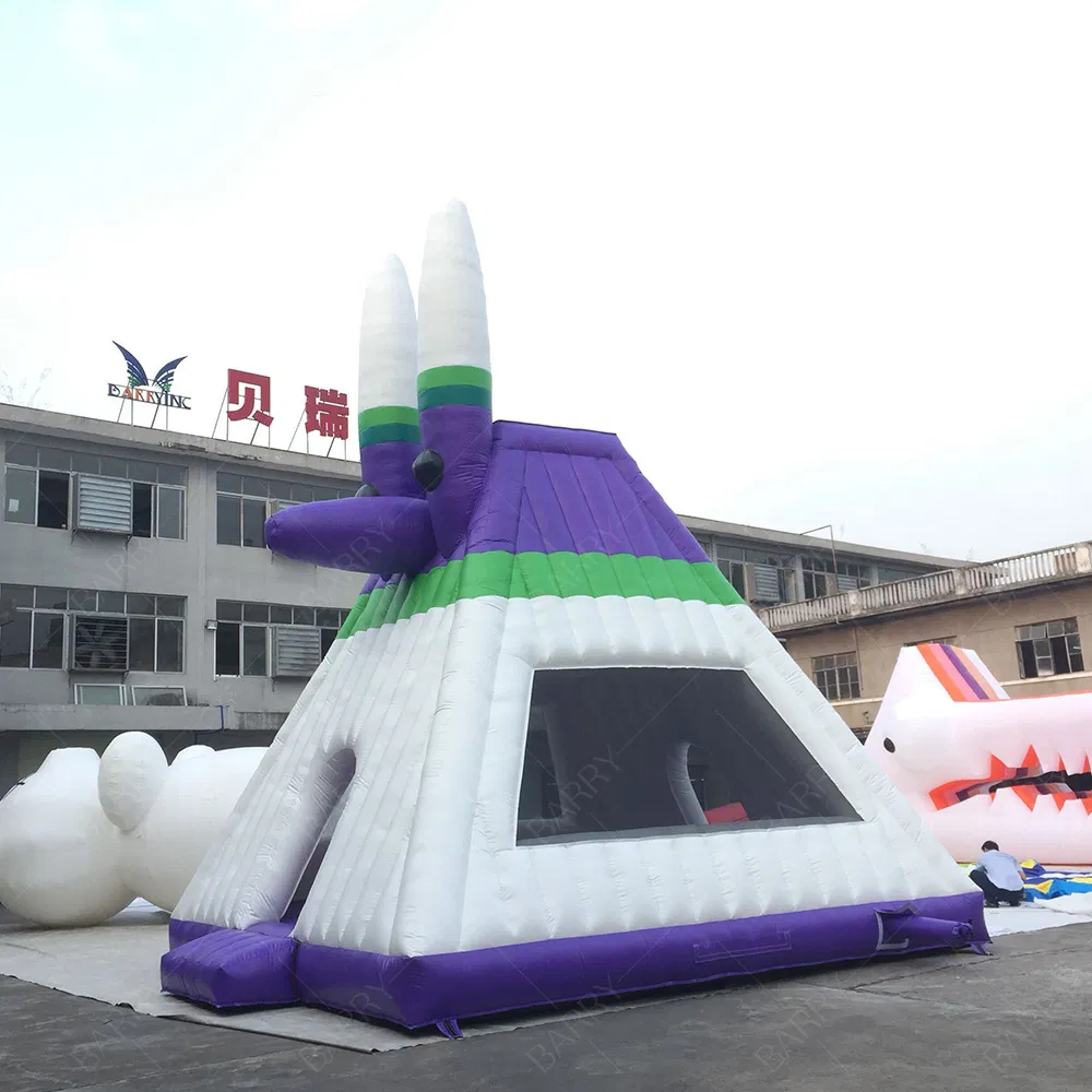 2025 Hot Sale Fox Without Wizard Bounce Jump Inflatable LED Light for Event Decoration