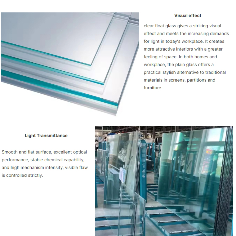 Factory Supply Cut Size Tinted/Clear Float Glass with Variety of Colors with Plywood Crates