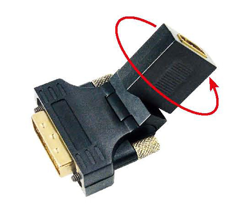 Адаптер DVI Male - HDMI Female вращающийся (CH40190)