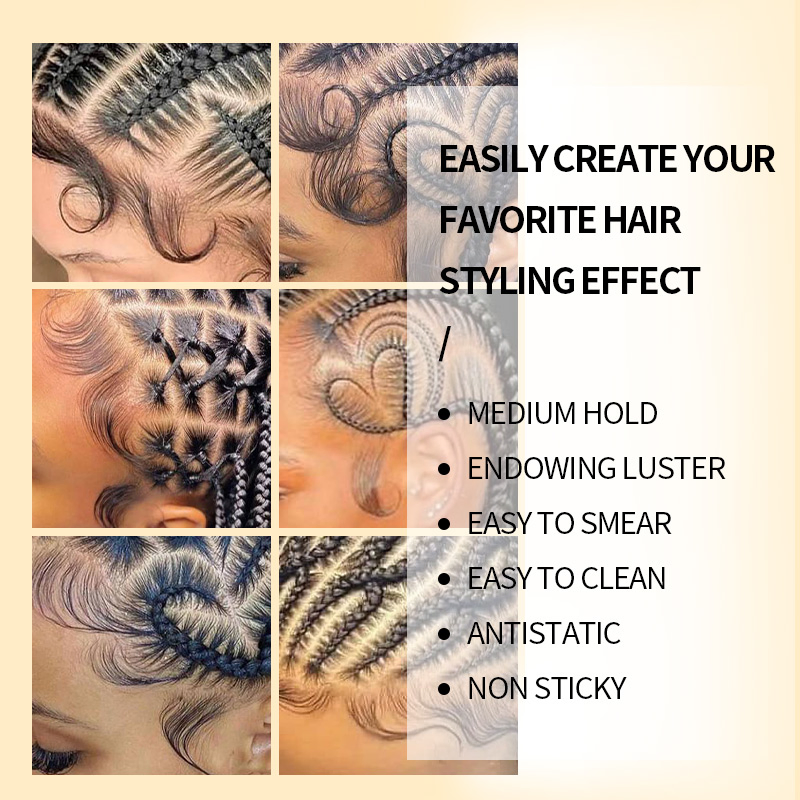 OEM/ODM Hair Wax Braid Gel Private Label No Alcohol and No White Edge Gel Braid Gel Edge Control