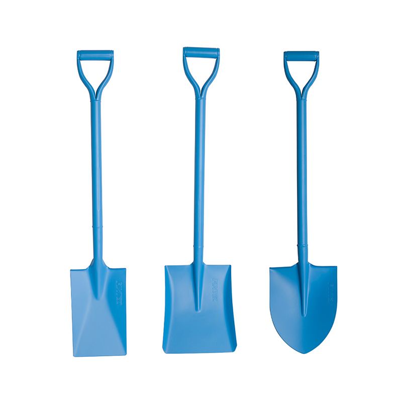 Fixtec Agriculture Shovel Spade Carbon Steel Wooden Handle Iron Grip Square Round Shovels