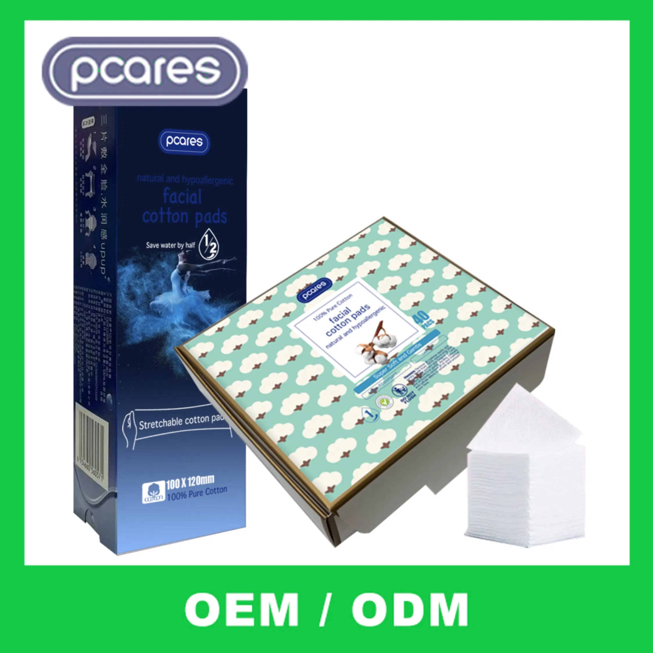 Premium Hypoallergenic Facial Cotton Pads for Sensitive Skin Use