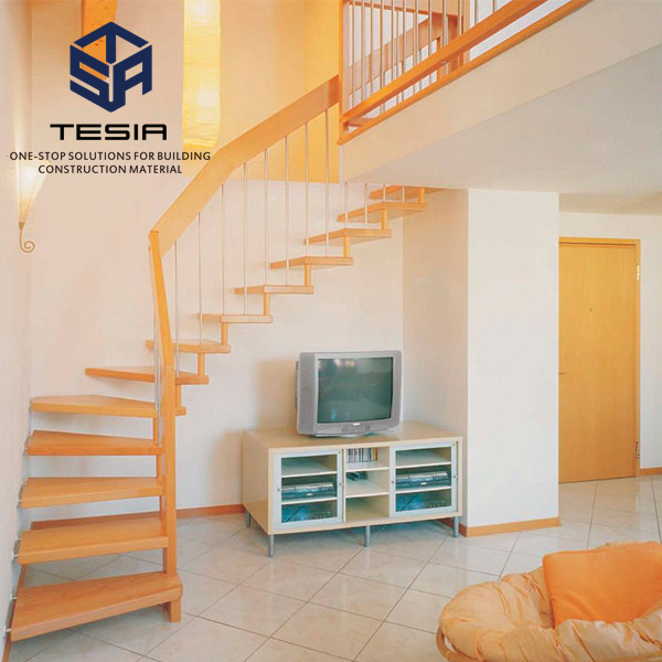 Made in China Factory Price Customize Safe LED Staircase Timber Step Design Floating Stair