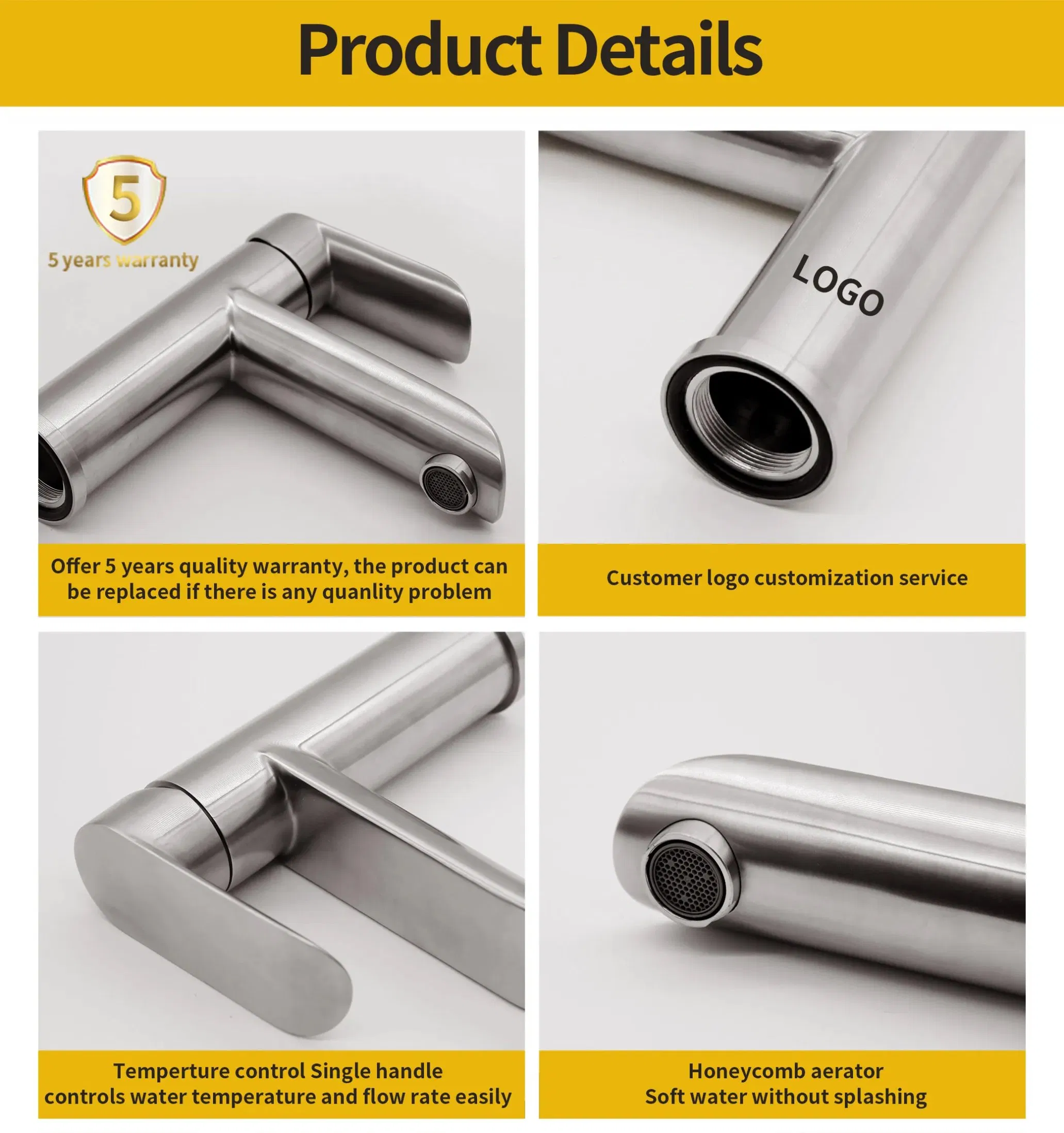 Hot and Cold Mixer Garden Water Bibcock Bathroom Waterfall Faucet Wash Basin Taps