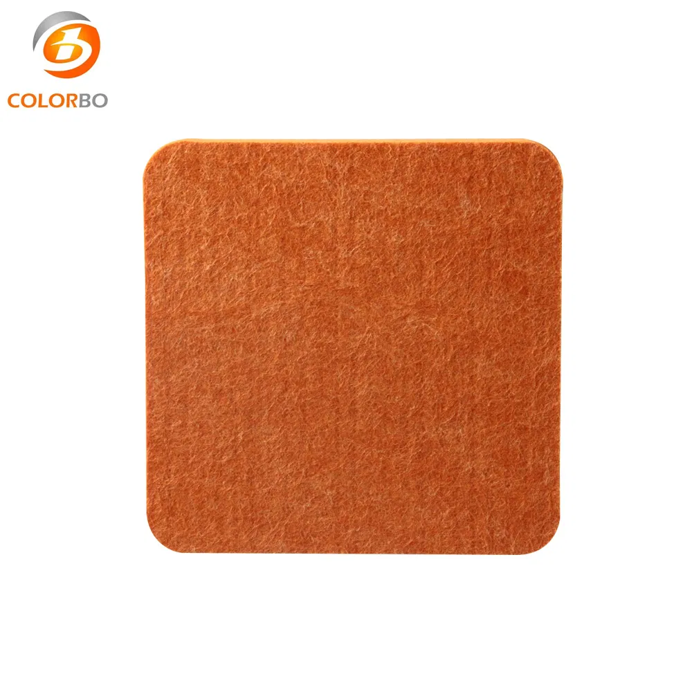 Eco-friendly CBH03 Clear Orange Decorative Material Polytester Fiber 12mm Panel