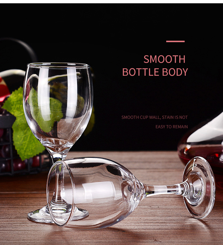 Vintage Champagne Glass Lead Free Transparent Red Wine Goblet for Wedding Party