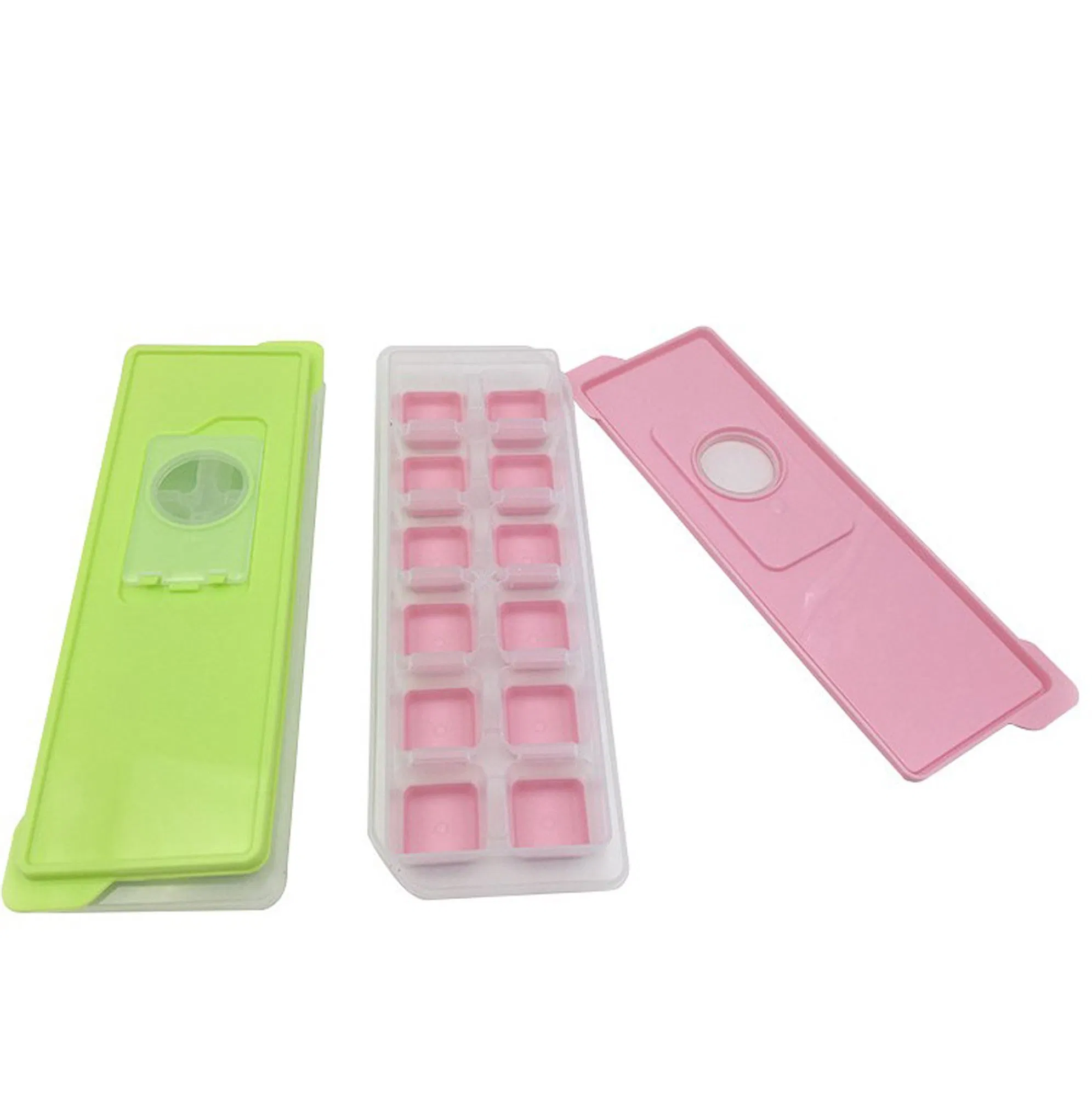 Spill-Resistant Removable Lid BPA Free Plastic Easy Release and Flexible 12-Ice Trays