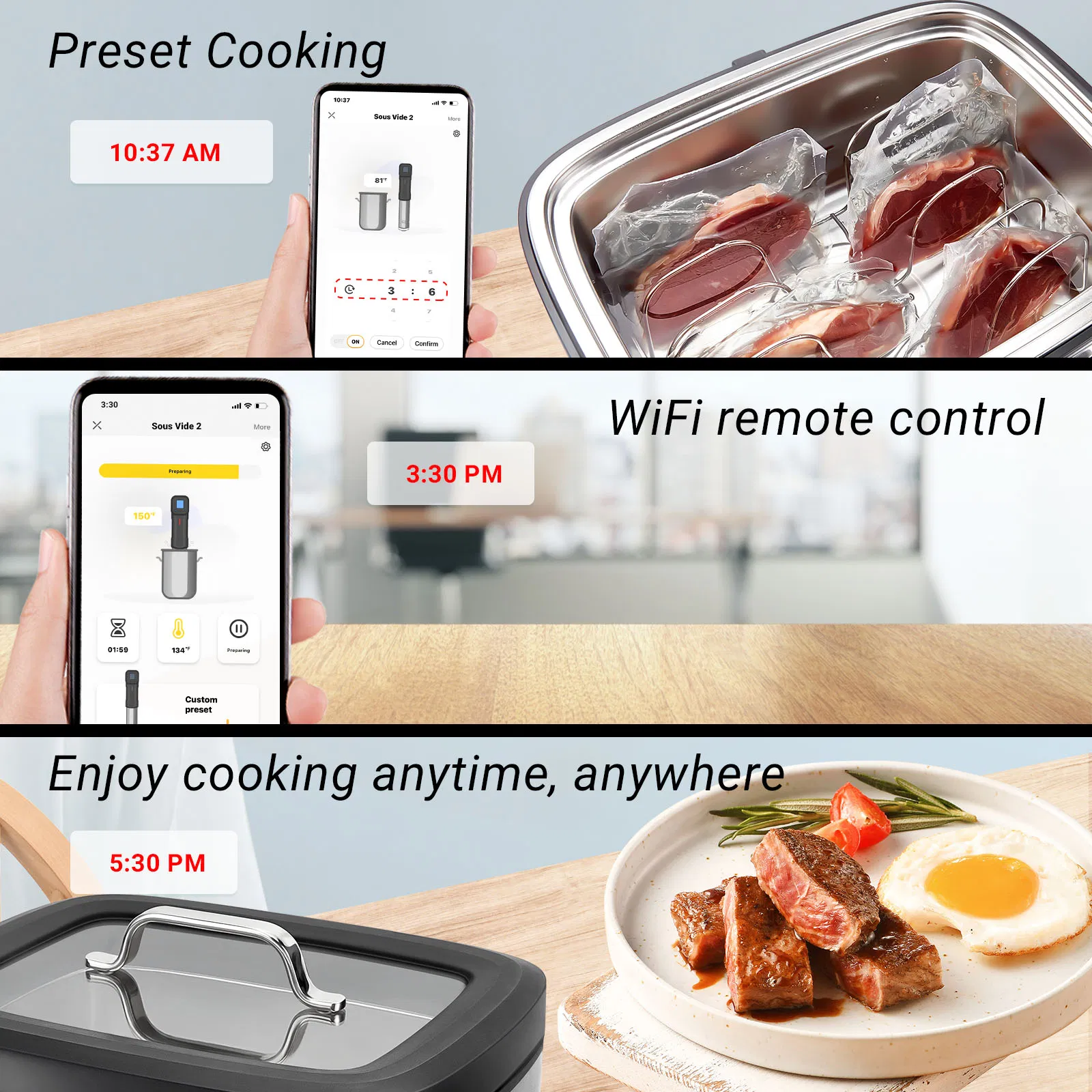 Inkbird Isv-500W Slow Cooker Electric Crok Pot Sous Vide Cooker for Kitchen