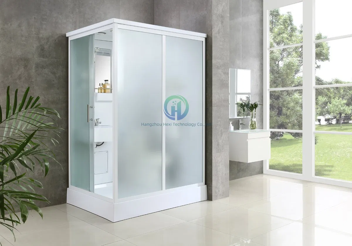 White Prefab Bathroom Toilet with Luxury Sanitary Ware All in One Bathroom