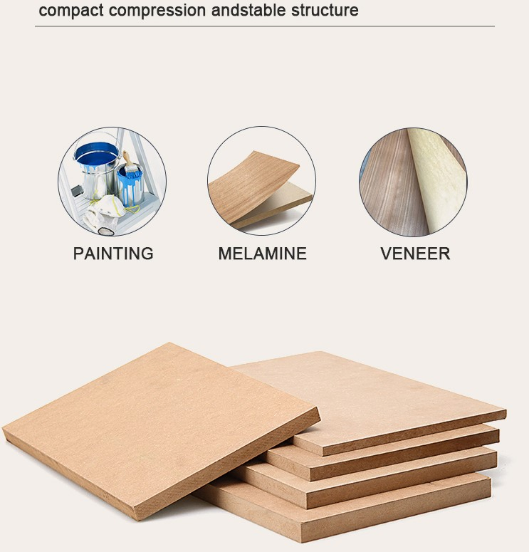 12/15/18mm MDF Hmr Green Melamine Board Waterproof Plain/Veneered/Melamine MDF for Wardrobe Board