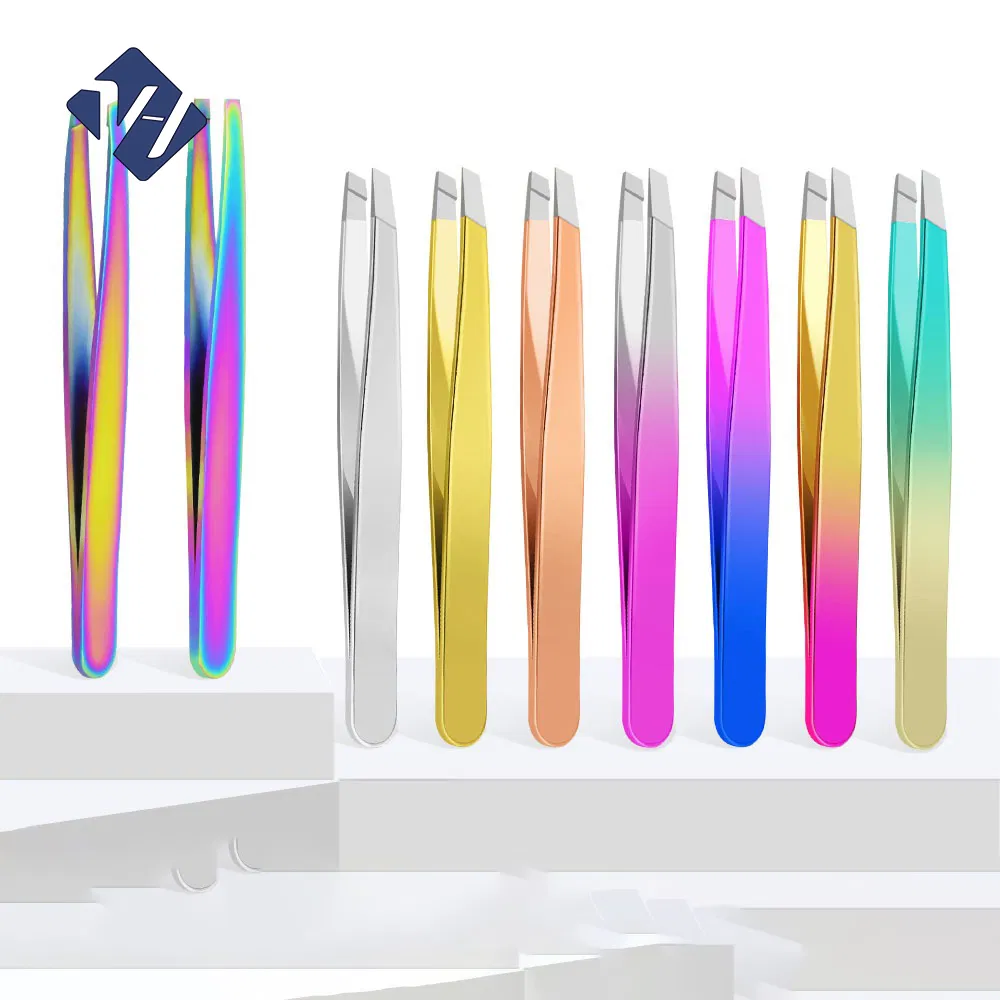 Eyebrow Beauty Multi Color Eyelash Extension Tweezers Stainless Steel Tweezers