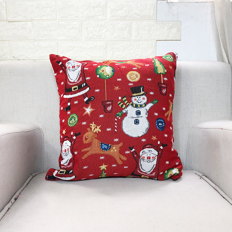 Home Hotel Decor Christmas Holiday Wholesale Custom Tapestry Woven Cushion