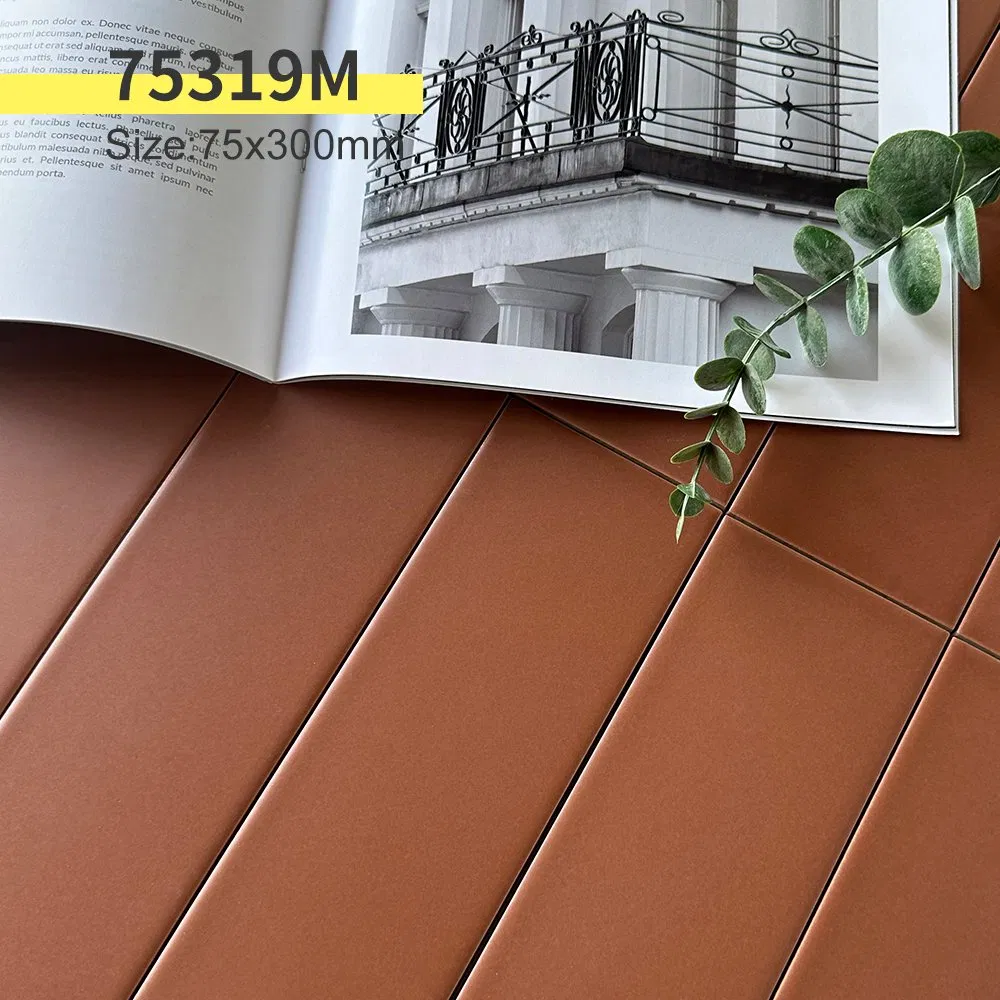 Redish Matt Porcelain Brick Tile for Subway, restaurant, Coffee Shop Wall and Floor Decoration