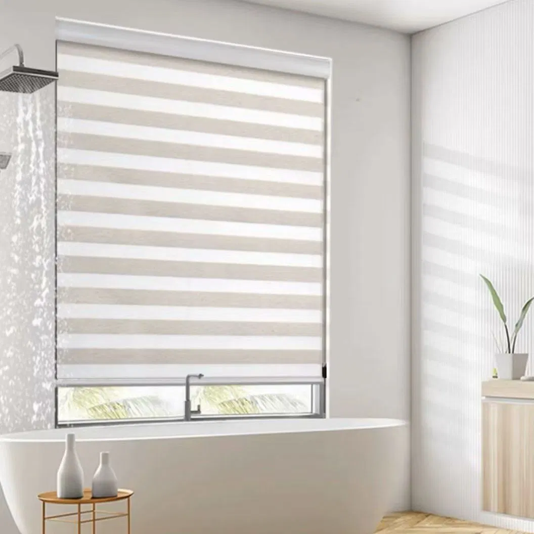 Vikson Factory Day and Night Blackout Roller Blinds Darkening Dual Shade Zebra Blinds