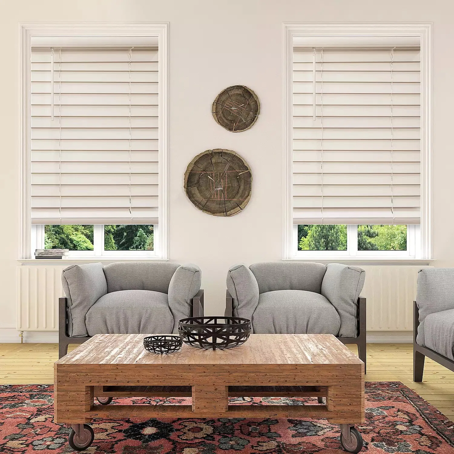 Wholesale China Fashionable Child safety Faux Wood Window Blinds