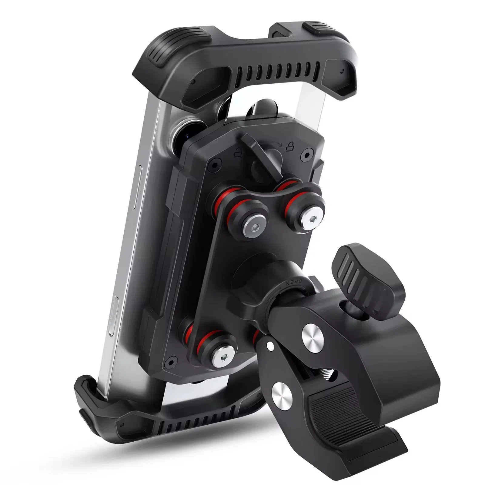 360 Degree Rotation Adjustable Bicycle Motorcycle Phone Mount Automatic Bike Phone Holder Stand